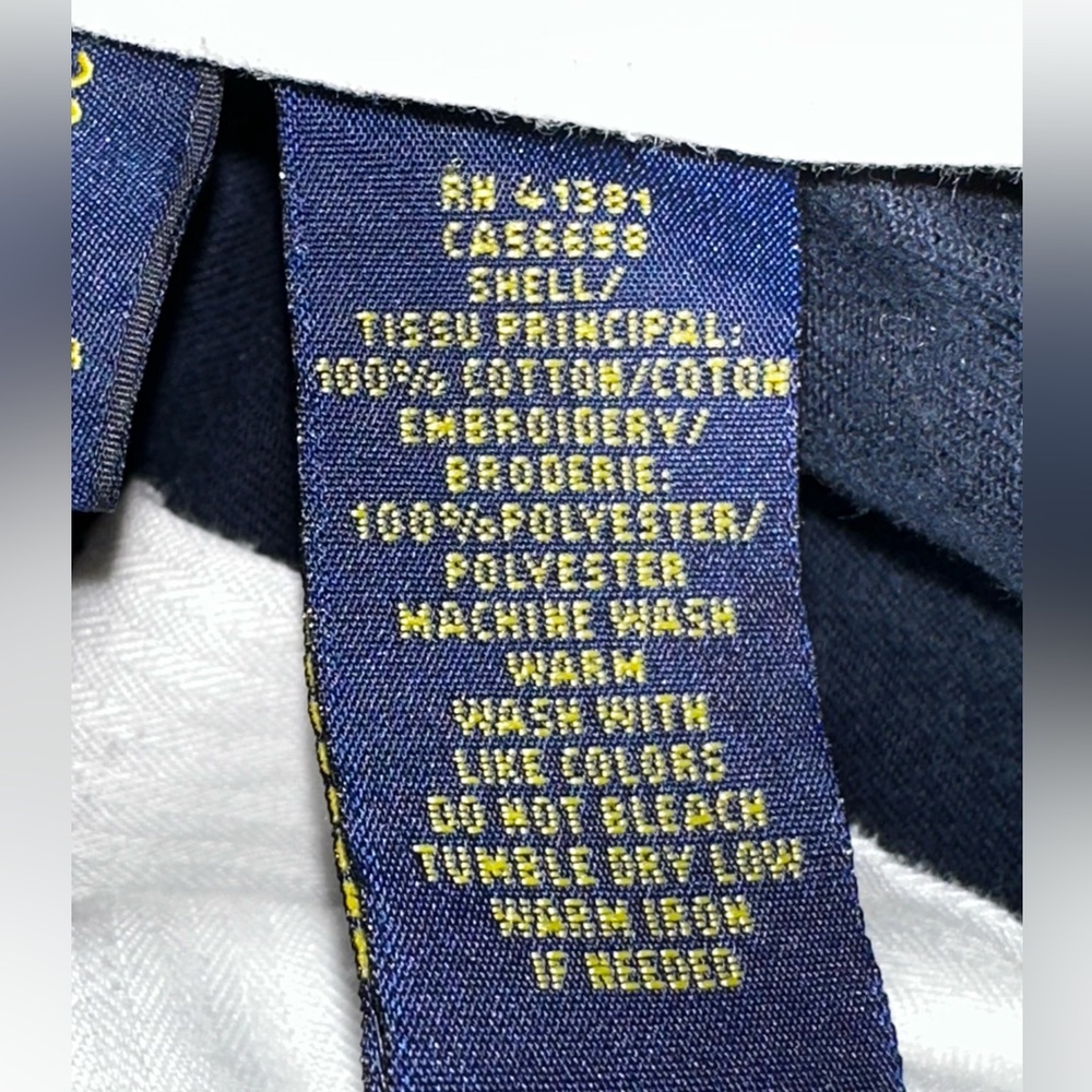 POLO‎ RALPH LAUREN Chino Pants Men's 33x30 Navy All over Crests Embroidered - Picture 6 of 7